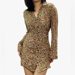 Zara Retro Floral Mini Dress